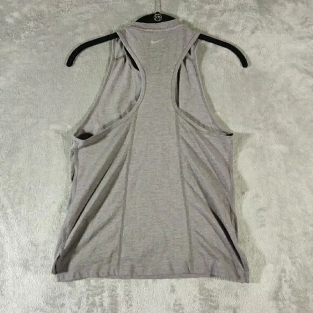 Nike Tank Top Womens XS Gray Dri Fit Just Do It Raceback Activewear Sportswear‎